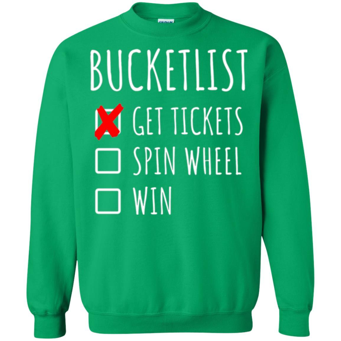 Game Show T-shirt Bucket List Spin Wheel Win Irish Green