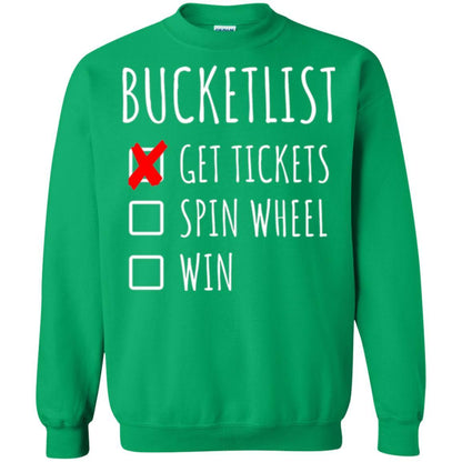 Game Show T-shirt Bucket List Spin Wheel Win Irish Green