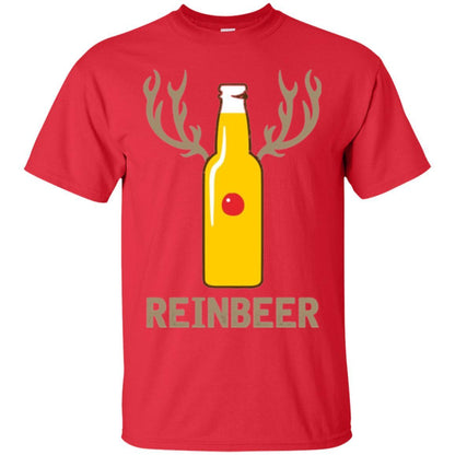 Christmas T-shirt Reinbeer Bottle Drinking Red