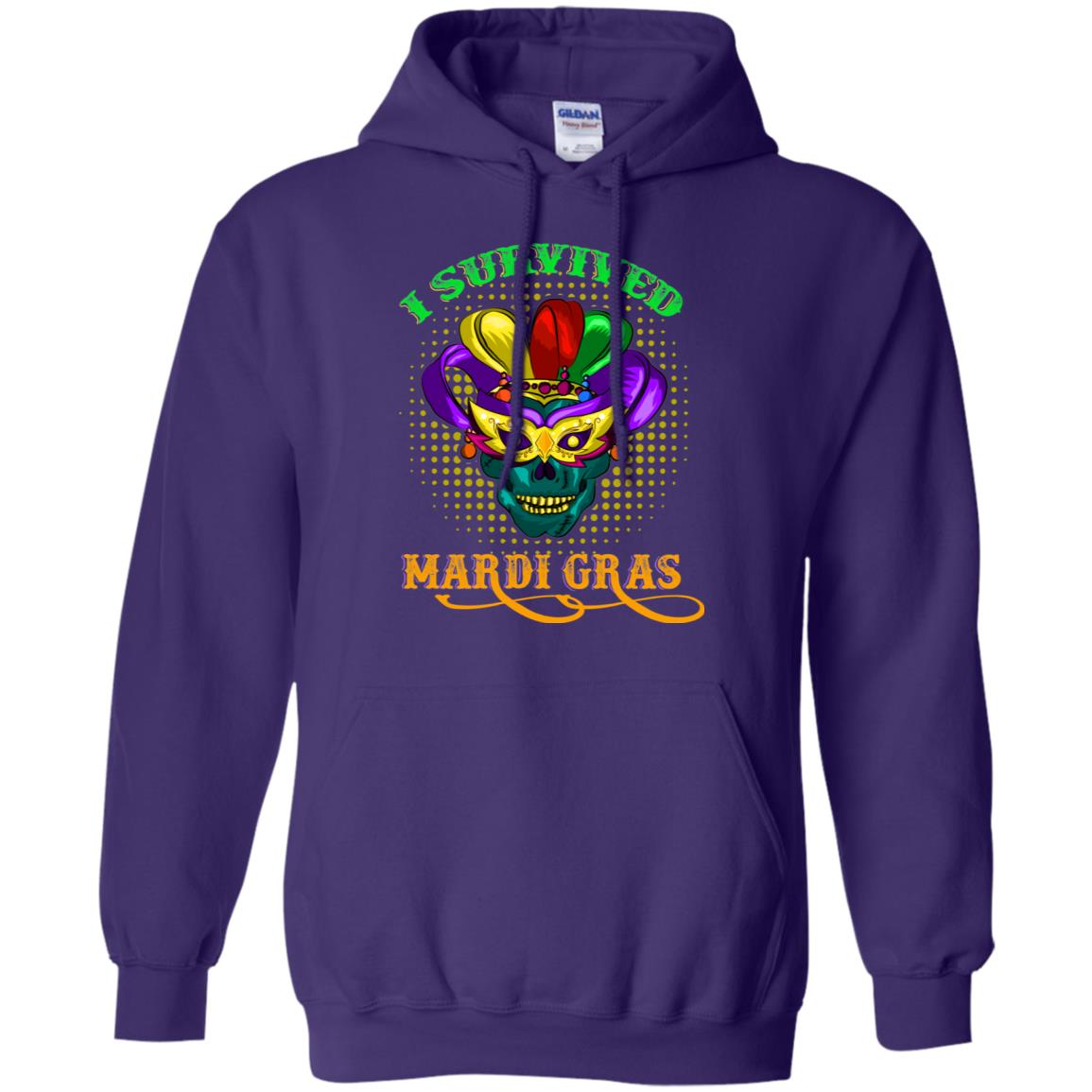 I Survived Mardi Gras Shirt Purple