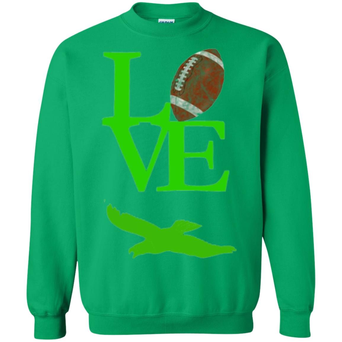 Football Lover T-shirt Love Football Flying Bird T-shirt Irish Green