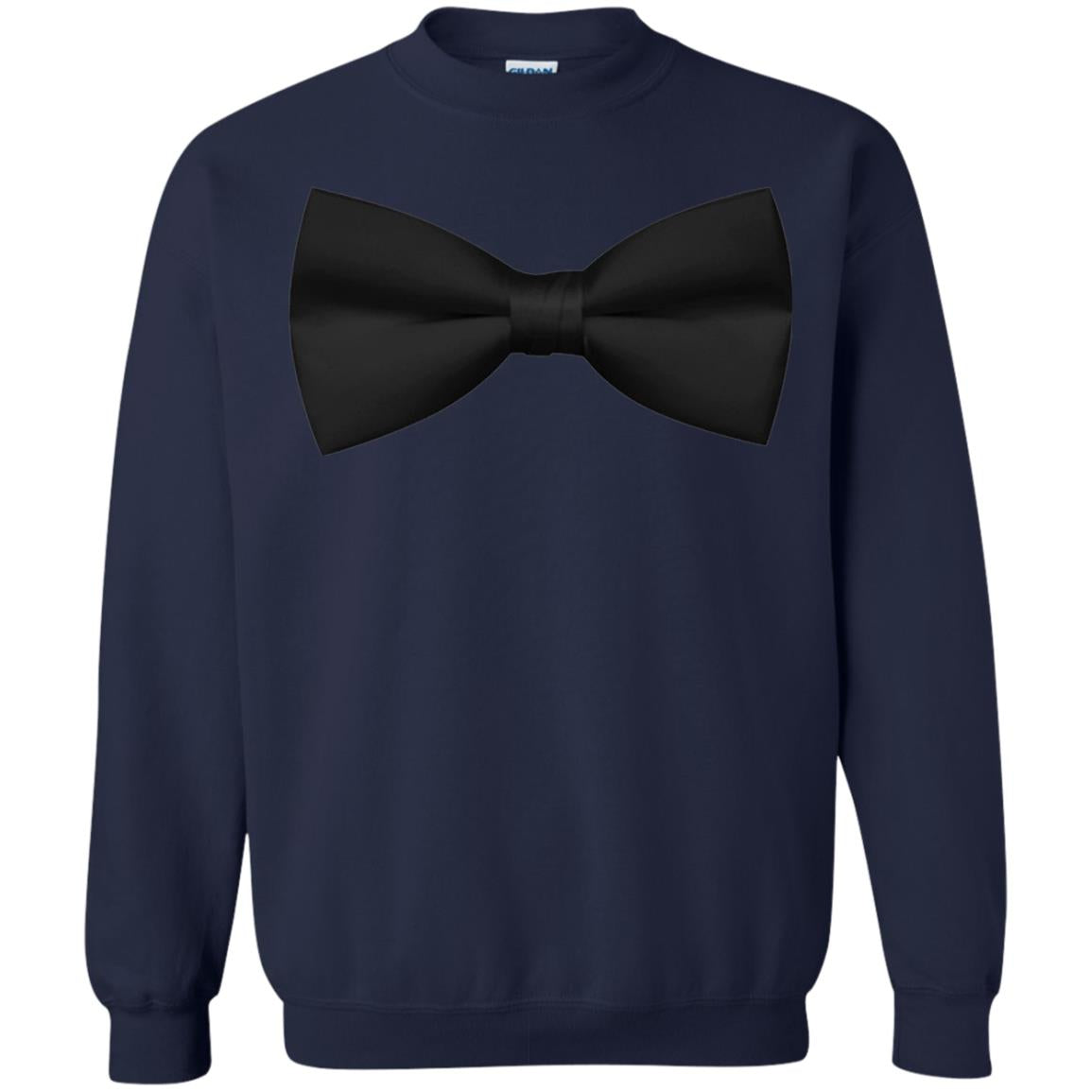 Big Black Bow Tie Tee Shirt Navy