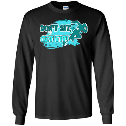 Dont Sit Get Fit Runner Shirt Black