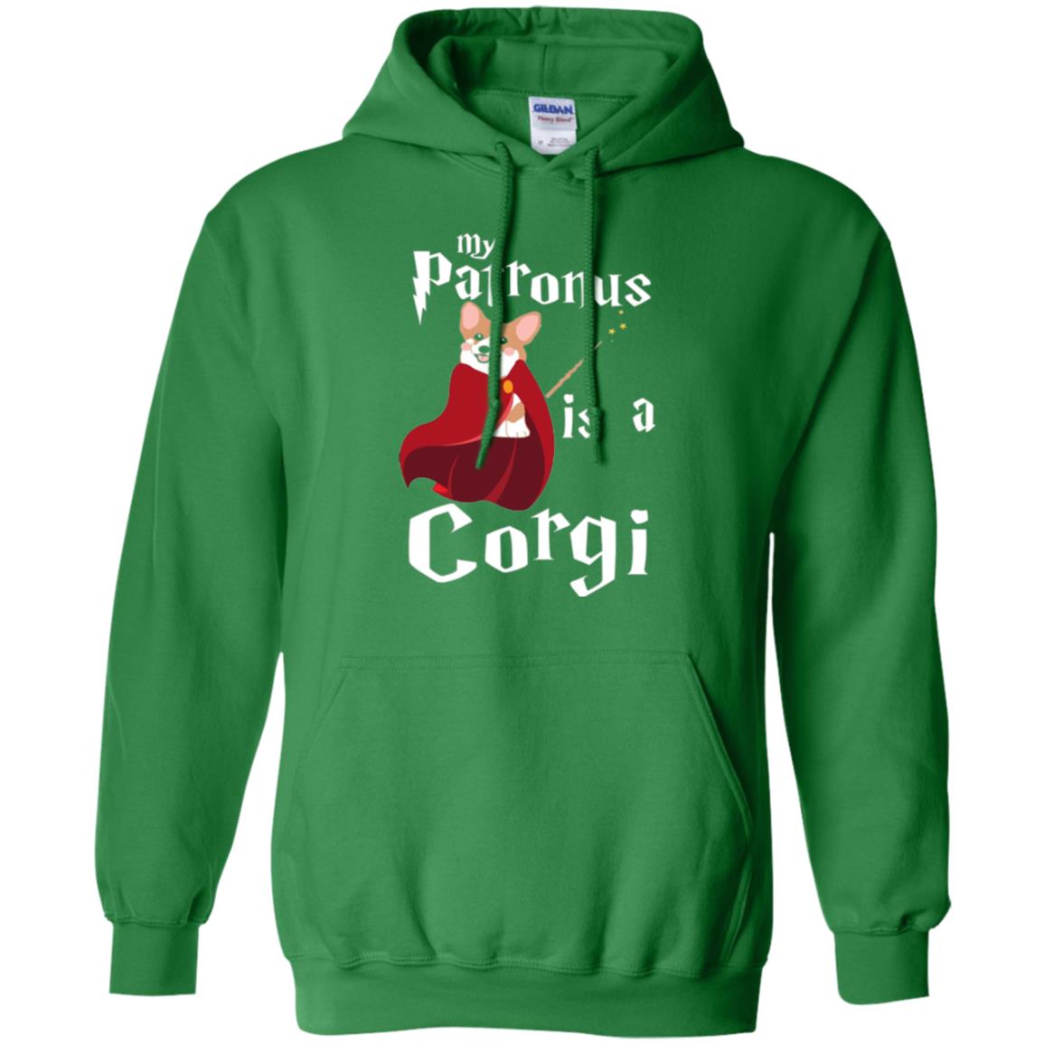 Dog Lover T-shirt My Patronus Is A Corgi Irish Green