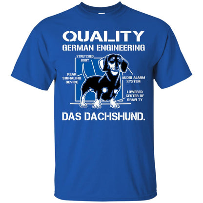 Quality German Engineering Das Dachshund Dog Lover T-shirt Royal