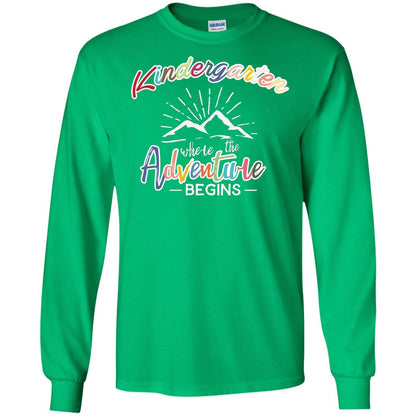 Kindergarten Where The Adventure Begins Shirt Irish Green