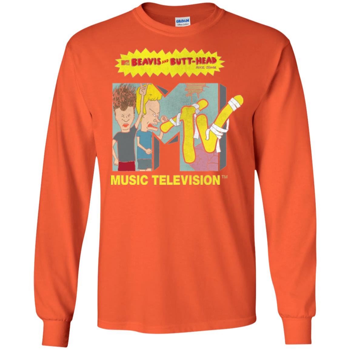 Mtv Logo T-shirt Beavis And Butt Head Orange