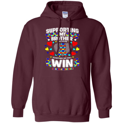 Autism Awareness Shirts For Supporting My Brother Maroon