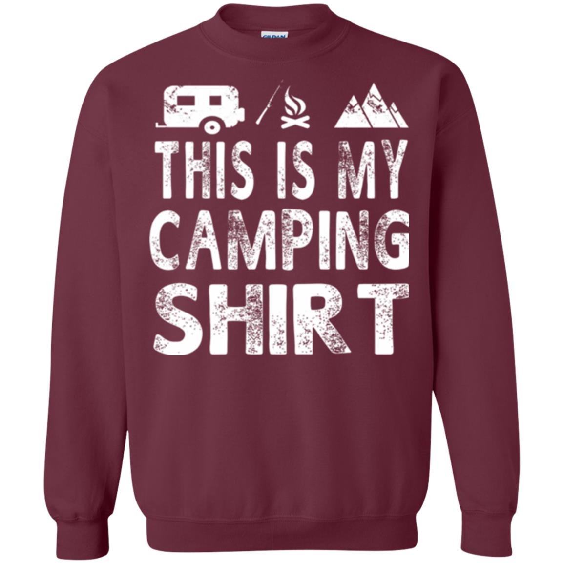 Funny Camper Gift T-shirt This Is My Camping Shirt Maroon