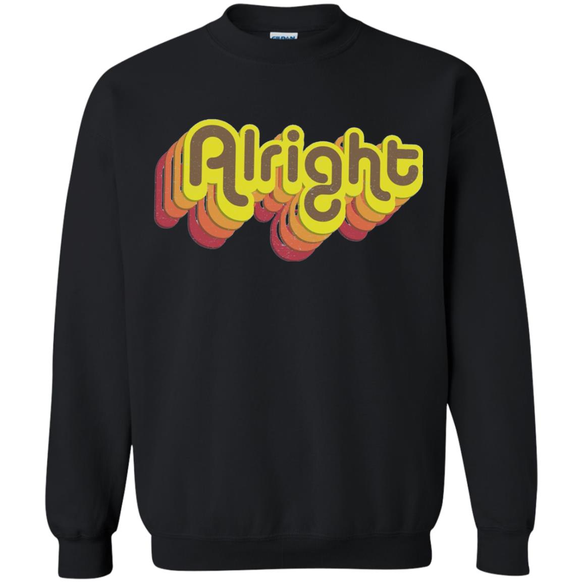 Alright Alright Shirt Funny Retro 70s Black