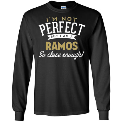 Soccer T-shirt I'm Not Perfect But I Am A Ramos Black