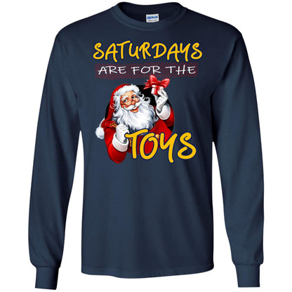 Saturdays Are For The Toys Santa X-mas Gift Shirt Navy