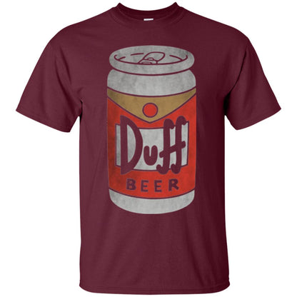 Beer Lovers T-shirt Duff Beer Maroon