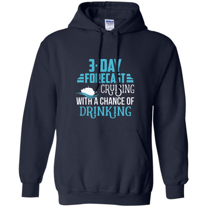 Funny Cruise T-shirt Forecast Cruising With A Chance Navy