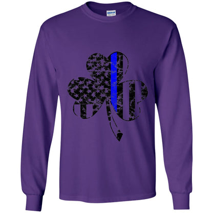 Shamrock Irish Flag St Patrick_s Day T-shirt Purple