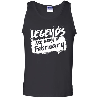 February Birthday Shirt Legends Are Born In February Black