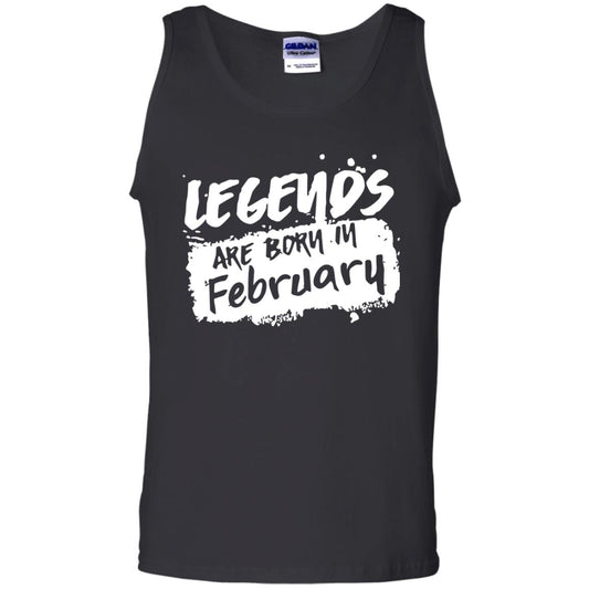 February Birthday Shirt Legends Are Born In February Black