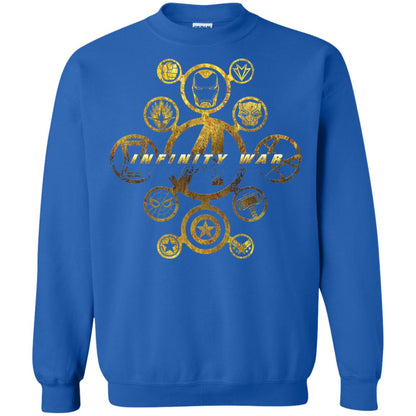 Infinity War Gold Hero Movie T-shirt Royal