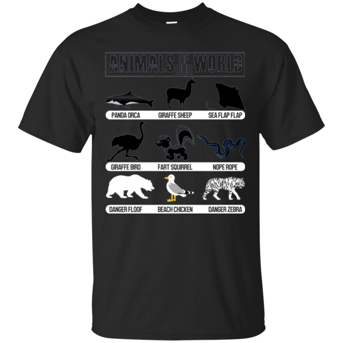 Save Animals Of Our World T-shirt Black