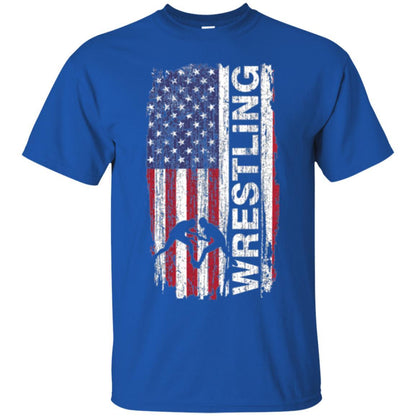 Usa Flag Wrestling T-shirt Royal