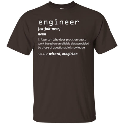 A Person Who Does Precision Guess Work Based On Engineer T-shirt Dark Chocolate