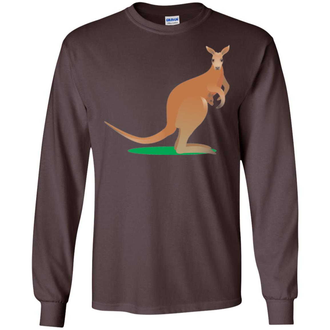 Mom Baby Kangaroo In Pouch Joey T-shirt Dark Chocolate