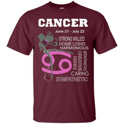 Cancer Strong Willed Home Loing Harmonious Faithful Creative Spontaneous Caring Sympathetic Maroon