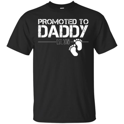 Daddy T-shirt Promoted To Daddy Est 2018 Black