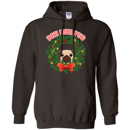 Christmas T-Shirt Bah Hum Pug Dark Chocolate