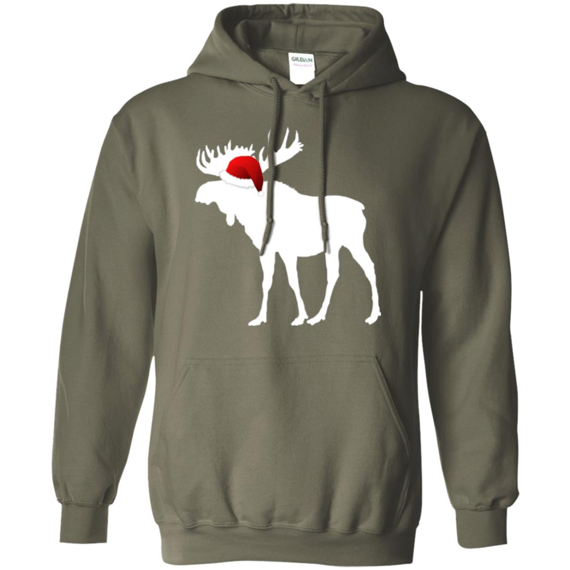 Christmas T-shirt Reindeer Military Green