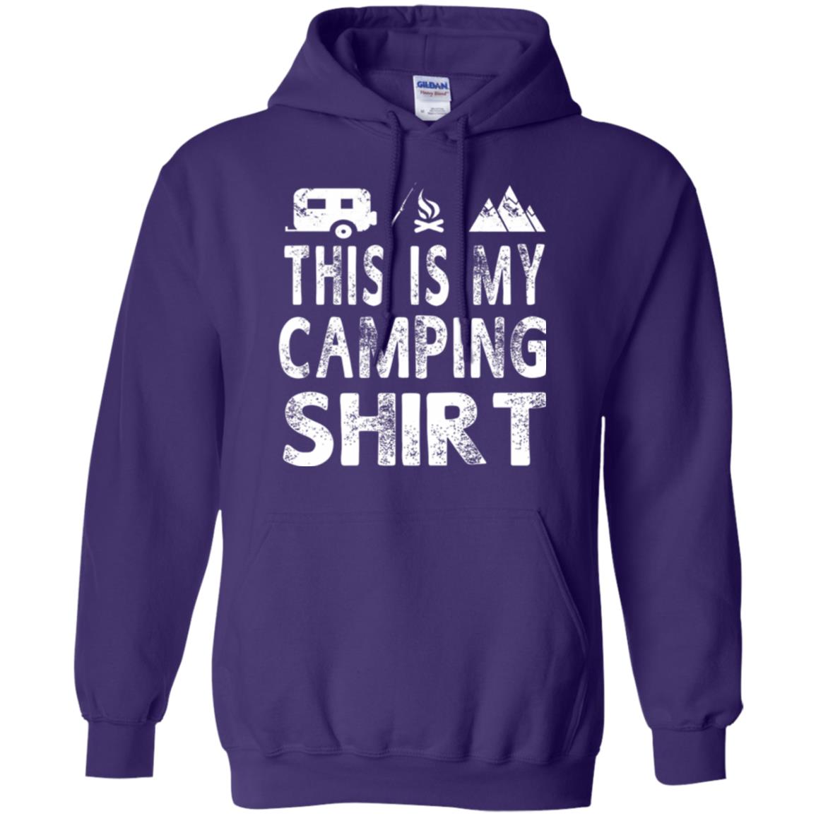 Funny Camper Gift T-shirt This Is My Camping Shirt Purple