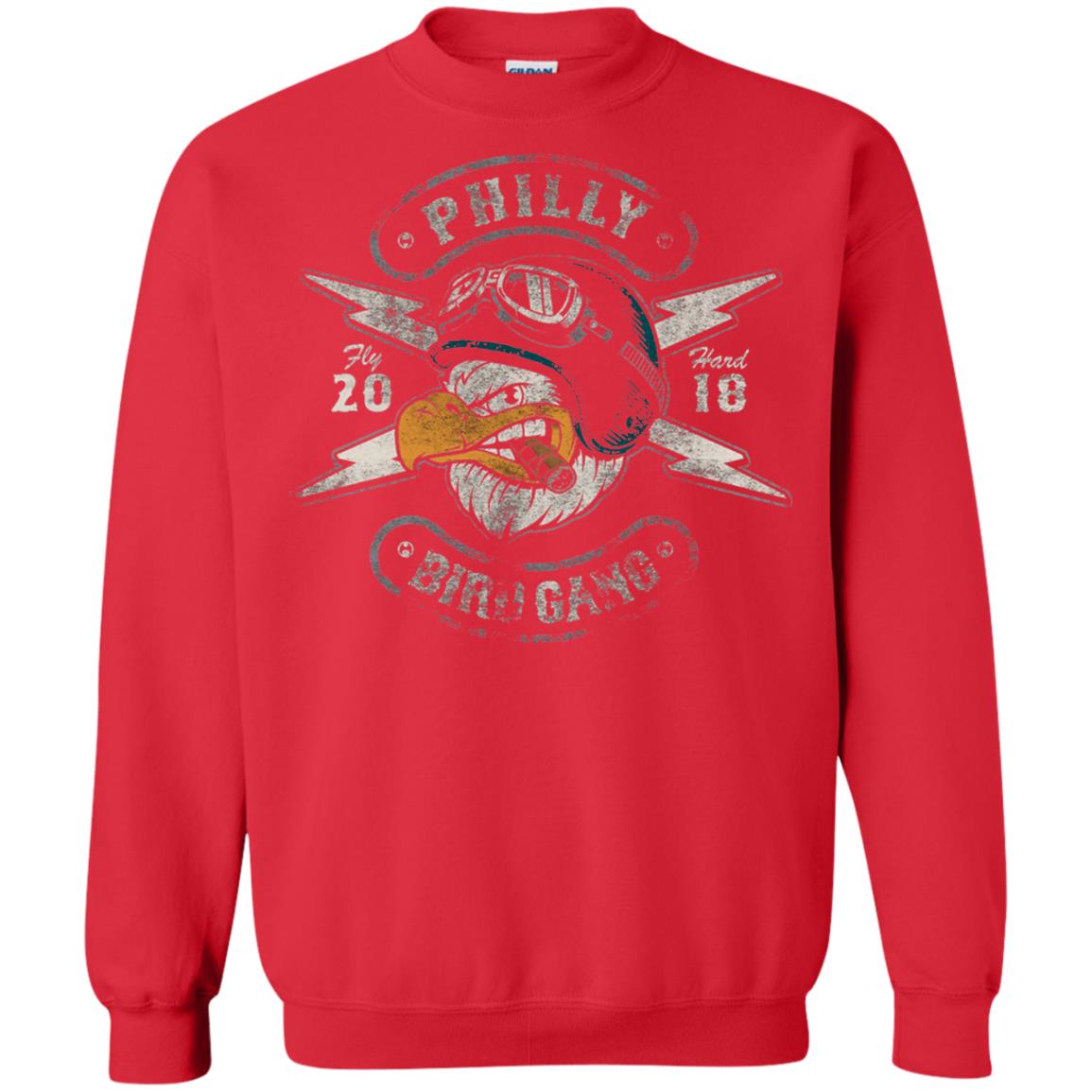 Bird Gang Eagles T-shirt Vintage Distressed Red