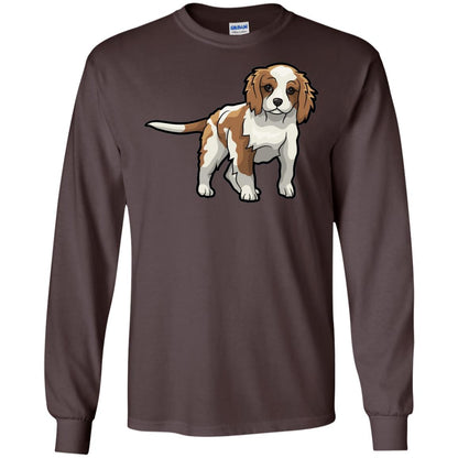 Cute Blenheim Cavalier King Charles Spaniel T-shirt Dark Chocolate