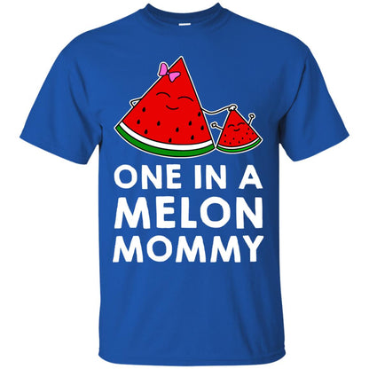 One In A Melon Mommy Funny Summer Melon Fruit Shirt Royal