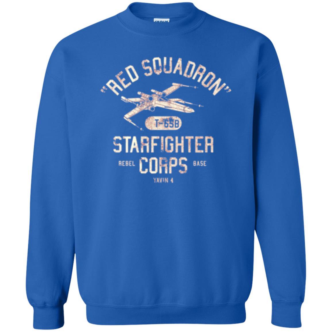 Film T-shirt Red Squadron T-65b Starfighter Rebel Corps Base Royal