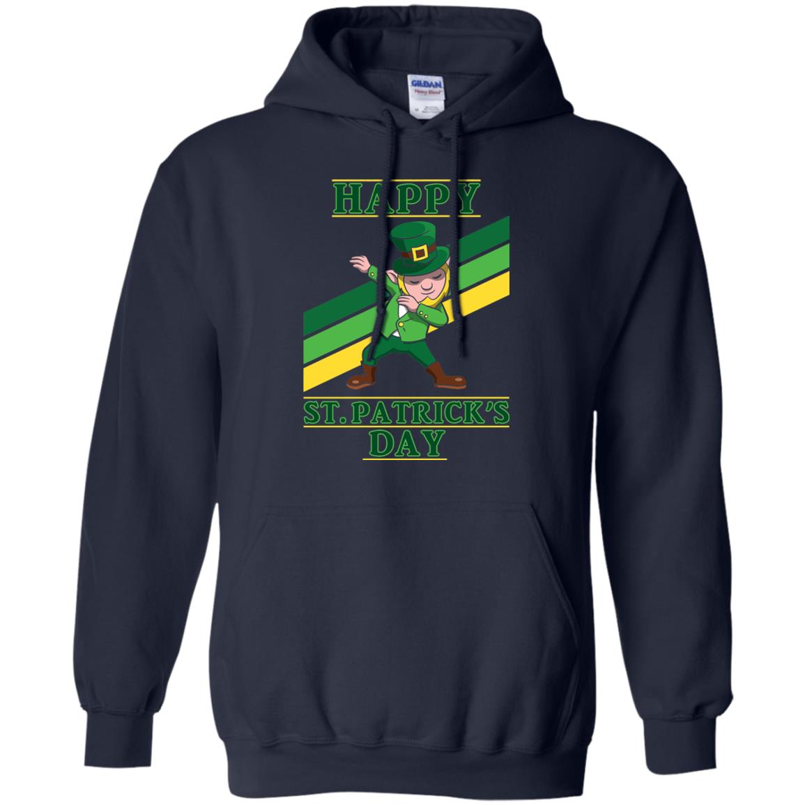 Dabbing Leprechaun Saint Patrick_s Day T-shirt Navy