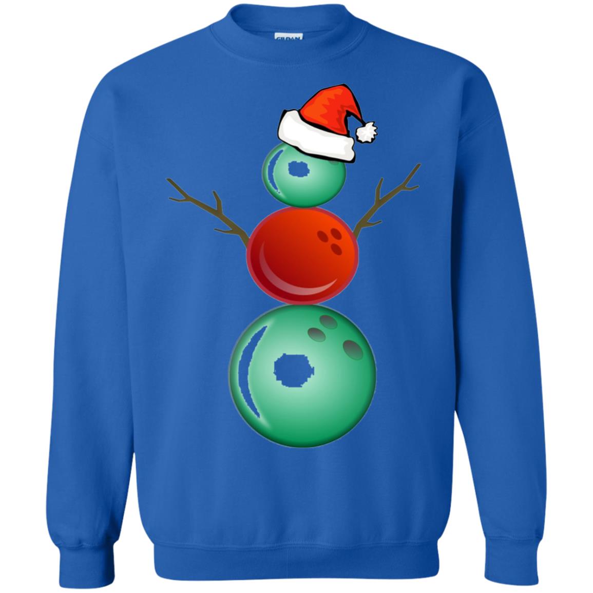 Funny Christmas Shirts Bowling Snowman Royal
