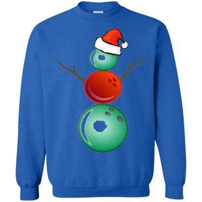 Funny Christmas Shirts Bowling Snowman Royal