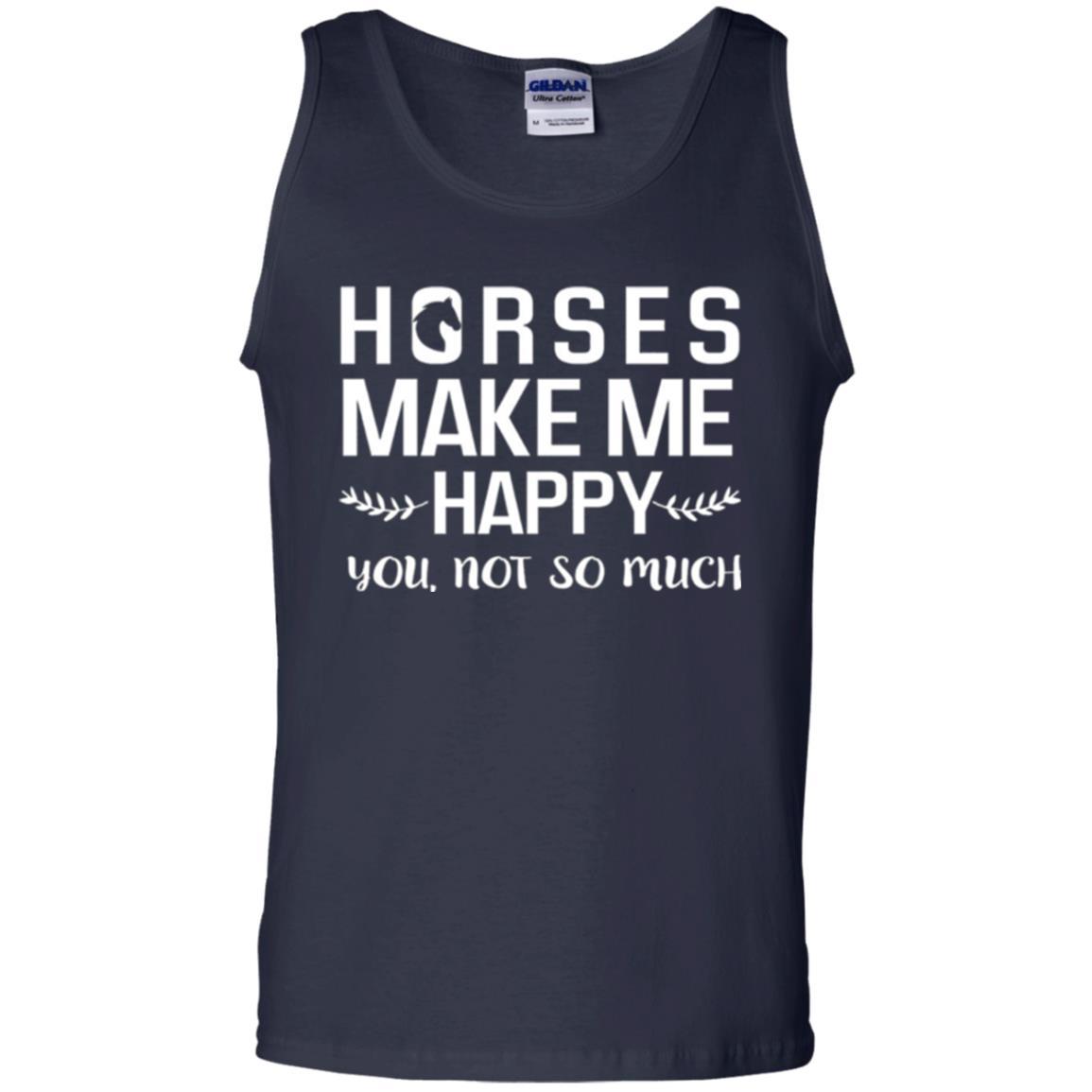 Equestrian T-shirt Horses Make Me Happy You Not So Much Navy