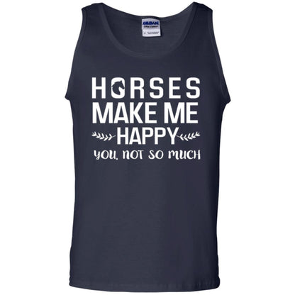 Equestrian T-shirt Horses Make Me Happy You Not So Much Navy