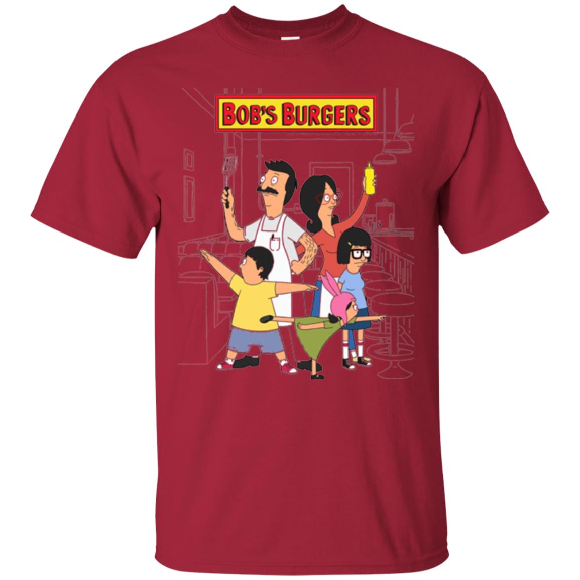 Family Group Hero Pose T-shirt Bob_s Burgers Cardinal