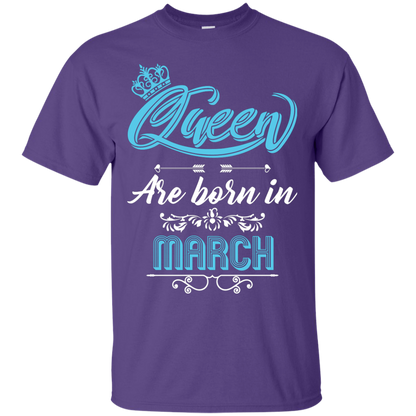 Brithday T-Shirt Queen Are Born In March Purple