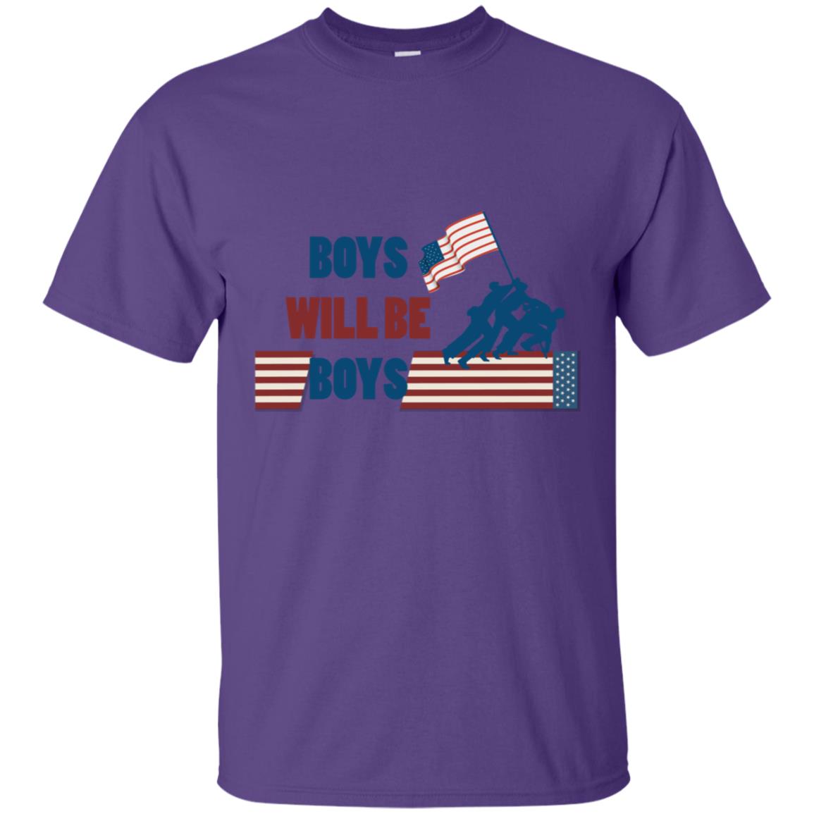 Boys Will Be Boys Military Shirt Purple