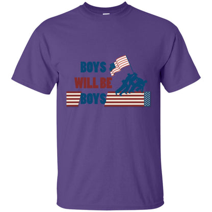 Boys Will Be Boys Military Shirt Purple