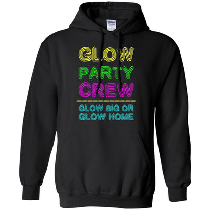Funny Party T-shirt Glow Party Crew Black