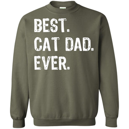 Cat Lover T-shirt Best Cat Dad Ever Military Green