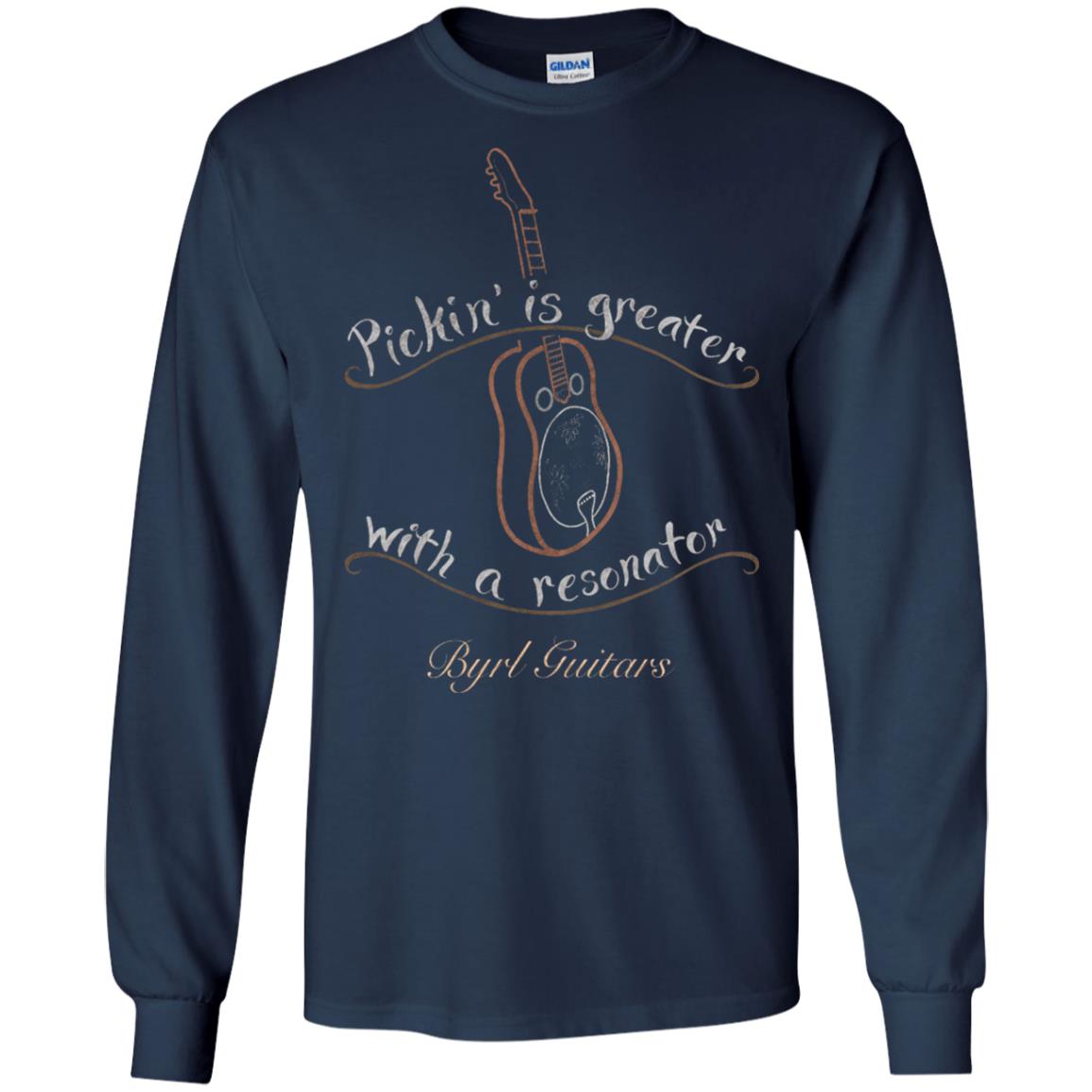 Funny Guitar Shirt Picking Is Greater With A Reasonator Navy