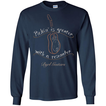 Funny Guitar Shirt Picking Is Greater With A Reasonator Navy