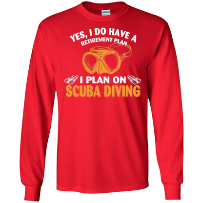 Scuba Diving T-shirt My Retirement Plan I Plan On Scuba Diving Red