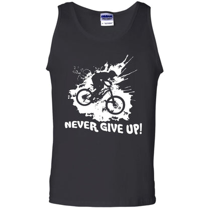 Biker T-shirt Never Give Up Black